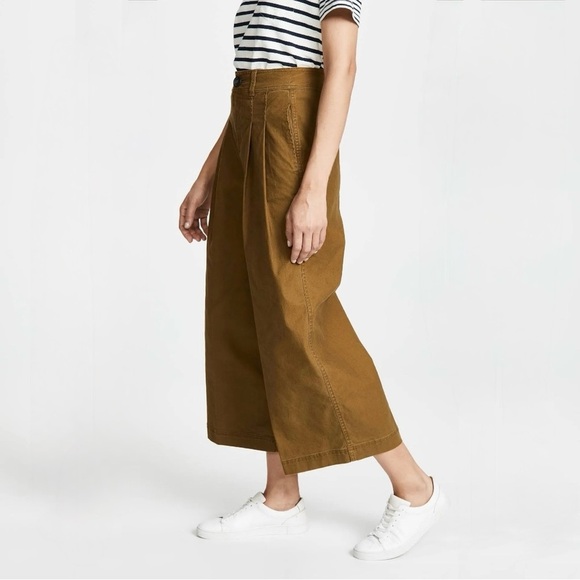 MADEWELL • Pleated Wide Leg in Weathered Olive - Picture 14 of 15